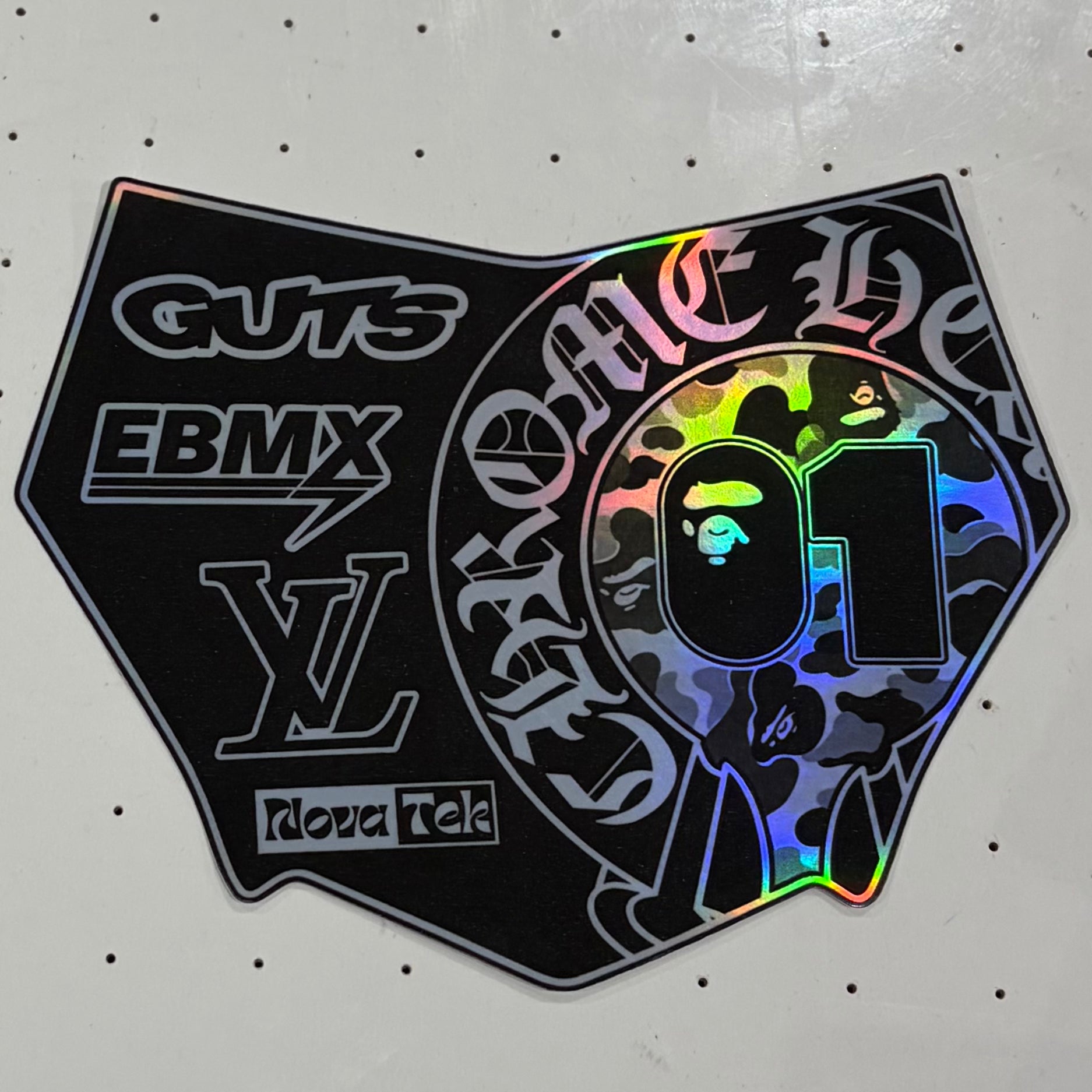 Chrome Ape Motocutz Plate Decal | Emoto/Ebike Graphics