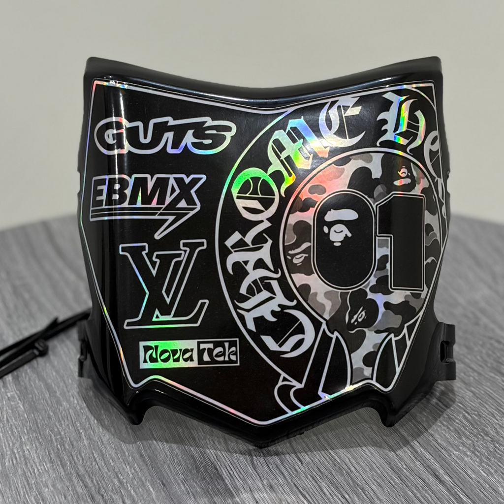 Chrome Ape Motocutz Plate Decal | Emoto/Ebike Graphics